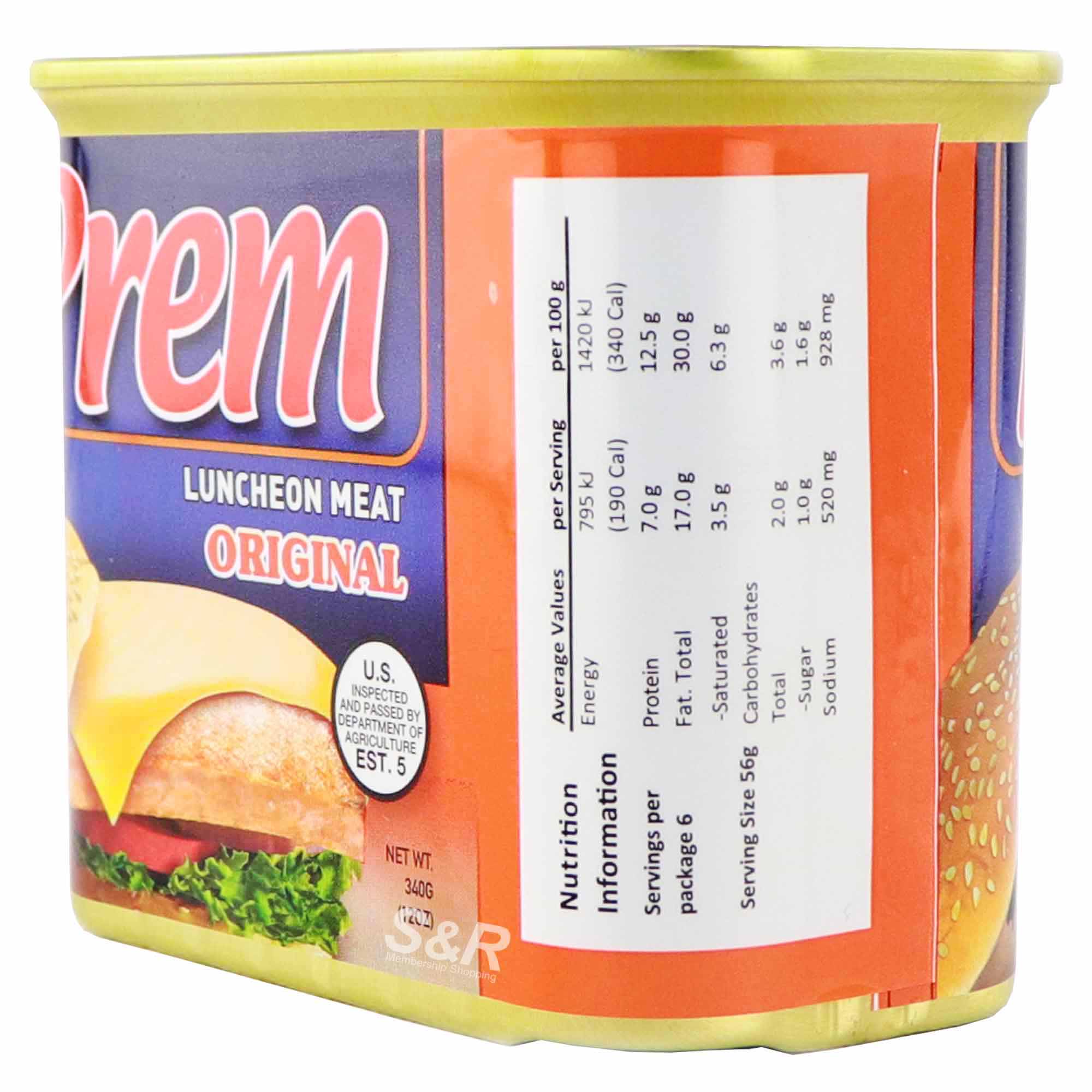 Prem Luncheon Meat Original 340g