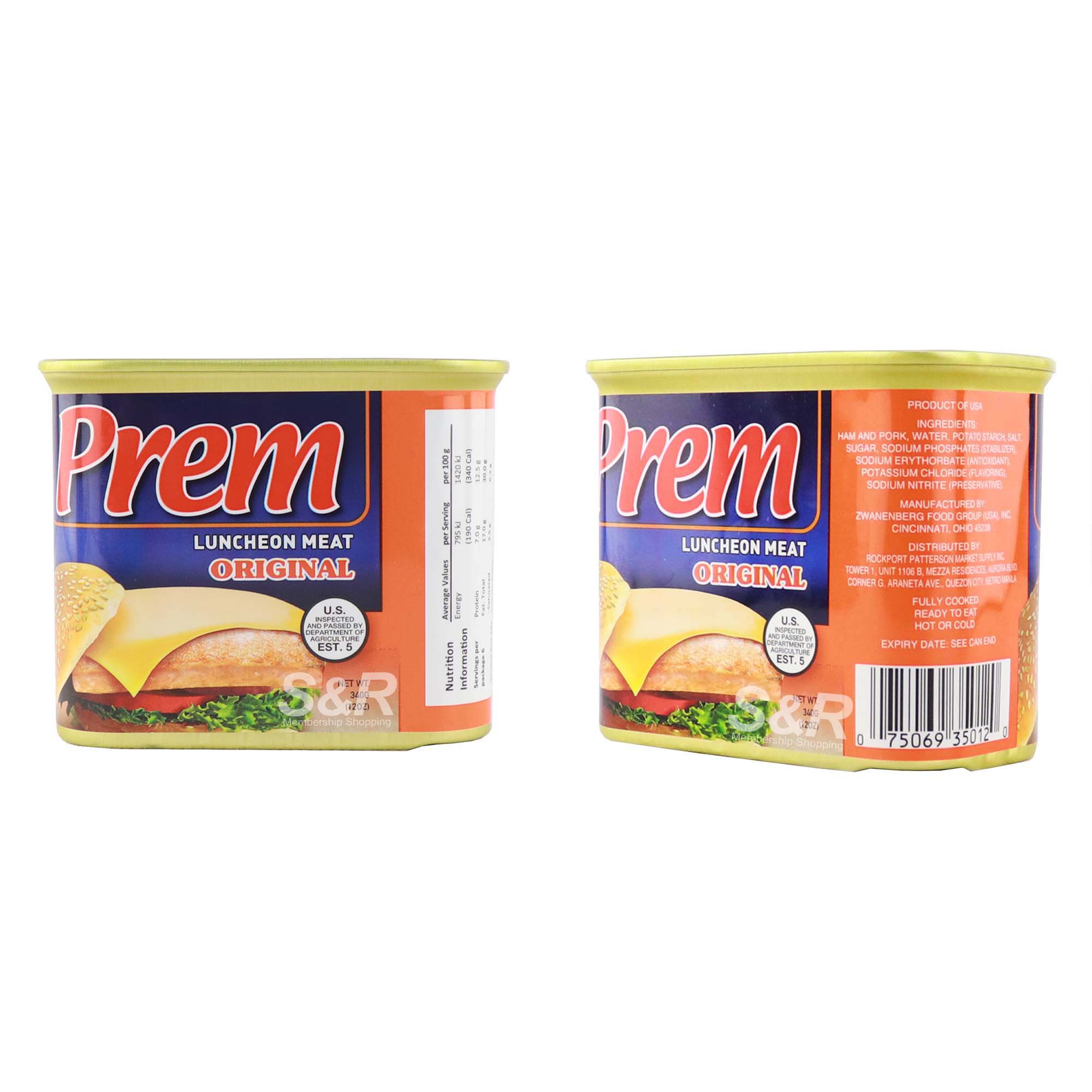 Prem Luncheon Meat Original 340g