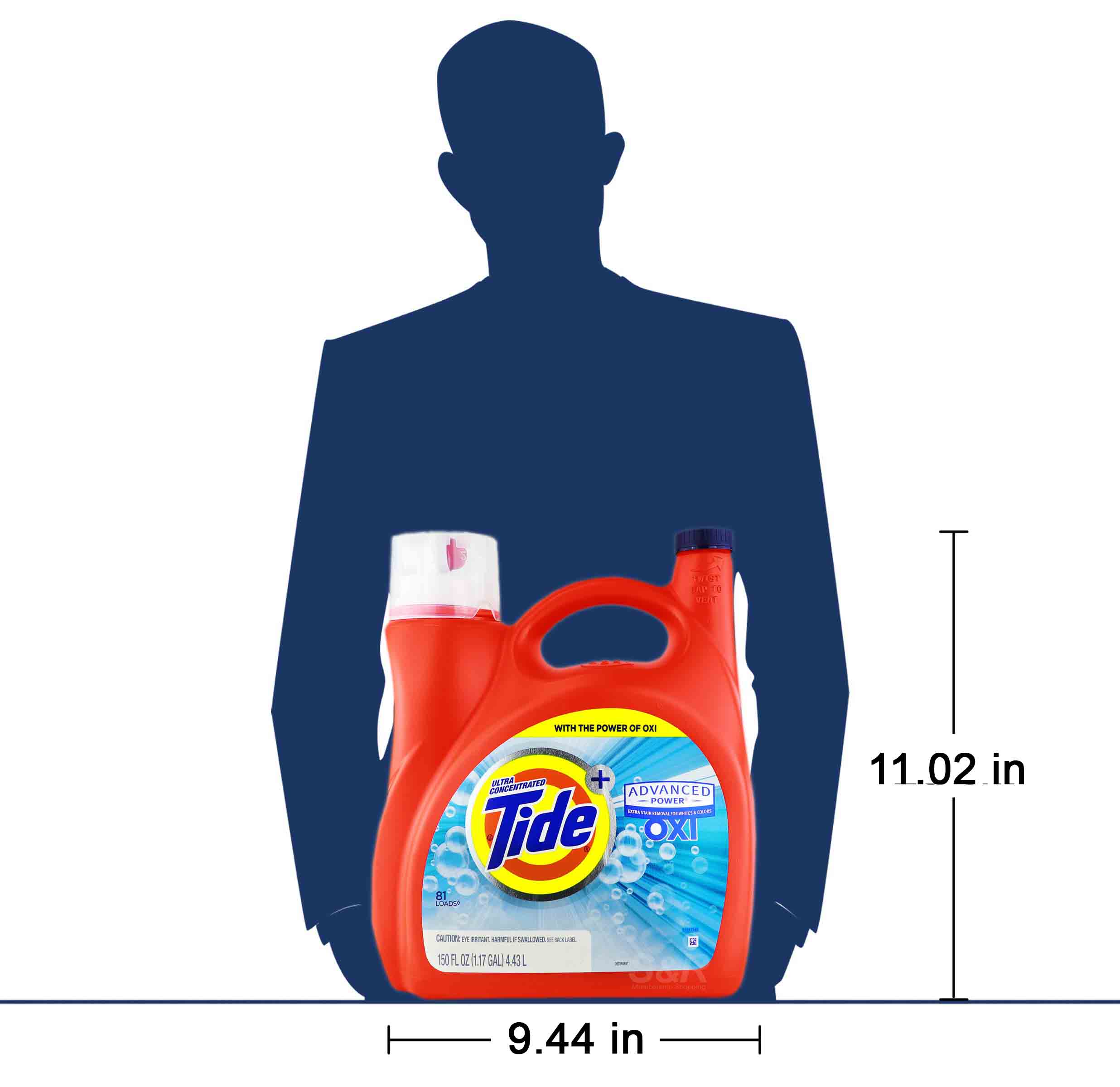 Tide Ultra OXI Liquid Laundry Detergent 4.43L