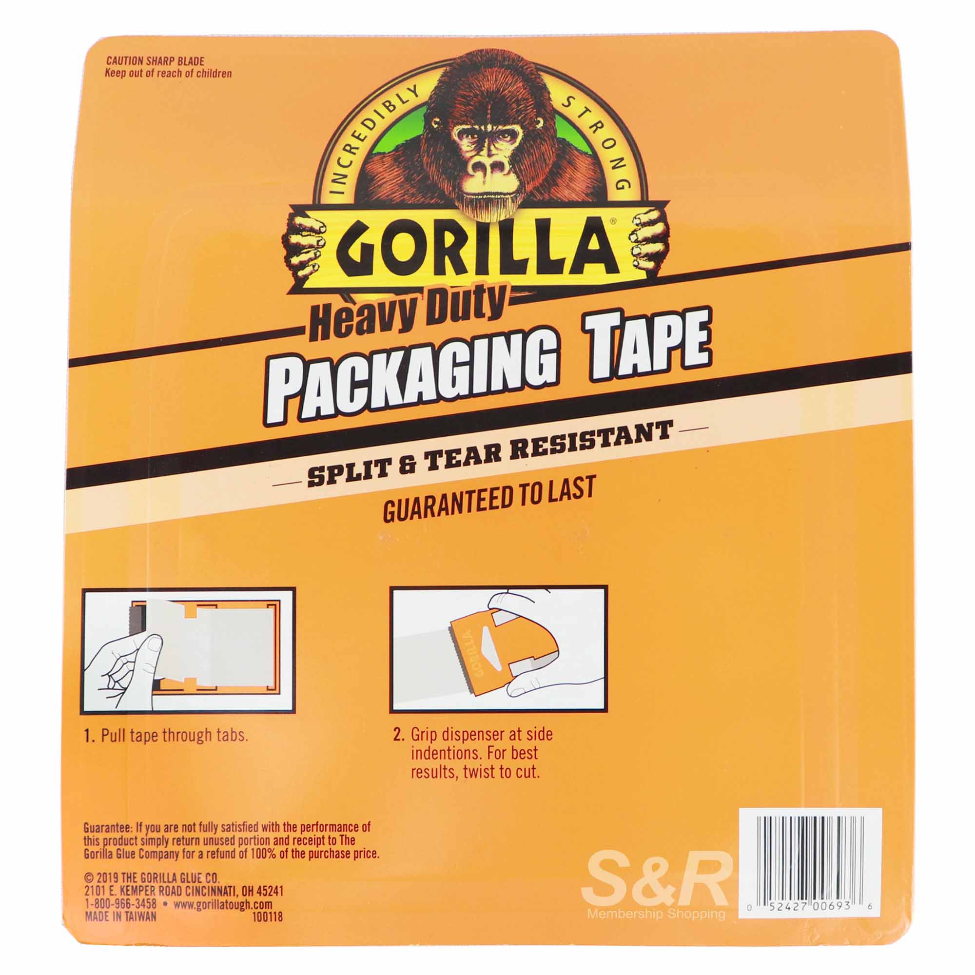 Gorilla Heavy Duty Packaging Tape 6 packs