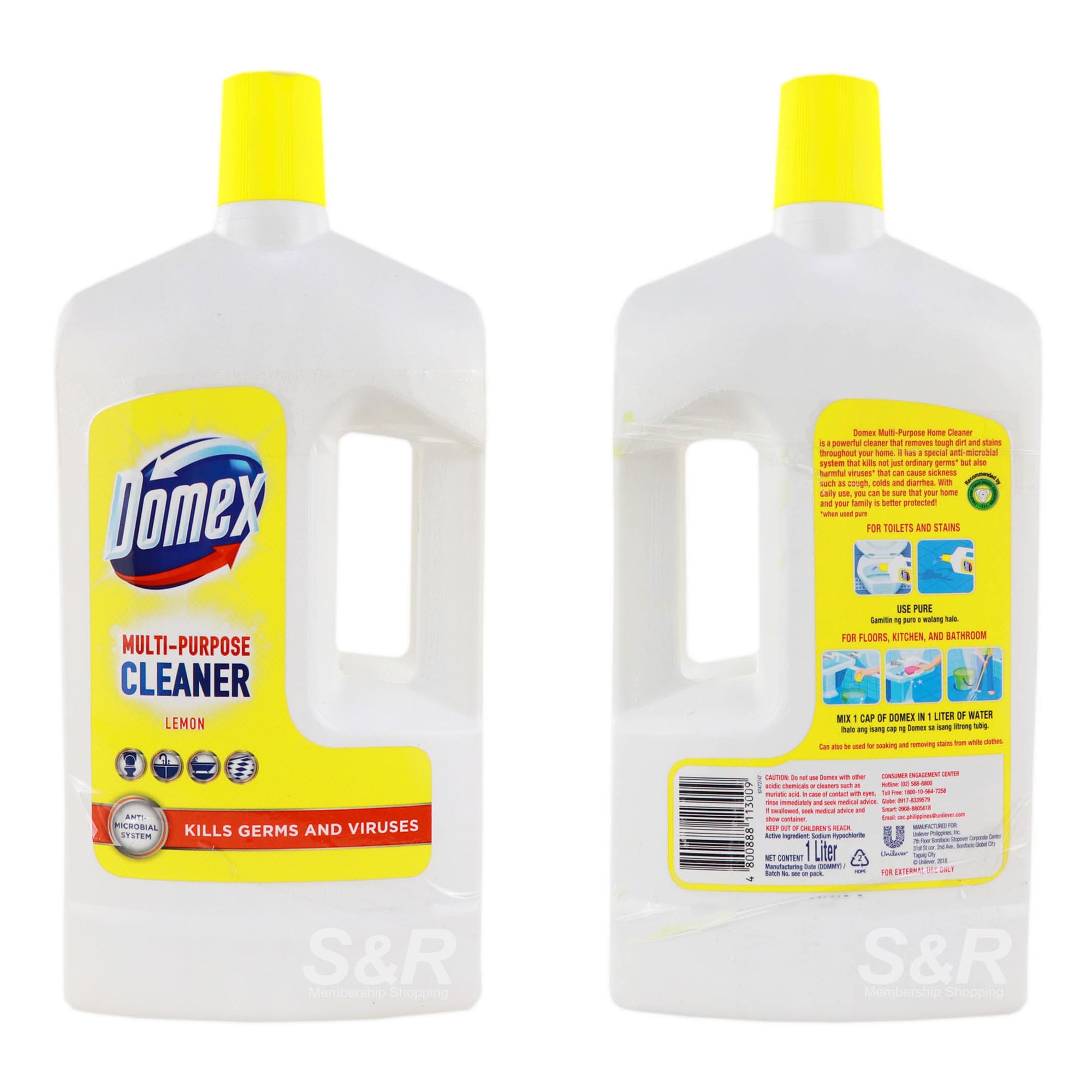 Domex MultiPurpose Home Cleaner Lemon 2 bottles