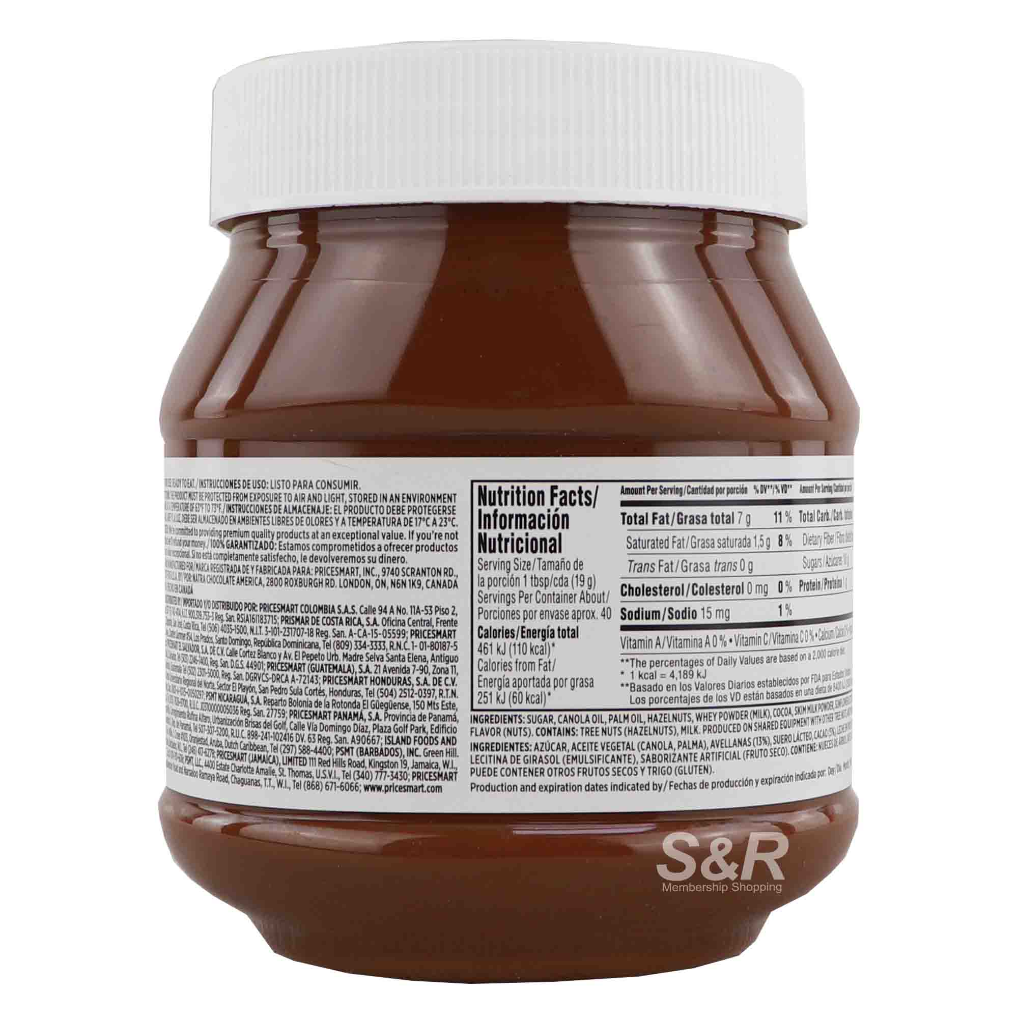 Member's Selection spread Hazelnut-flavored