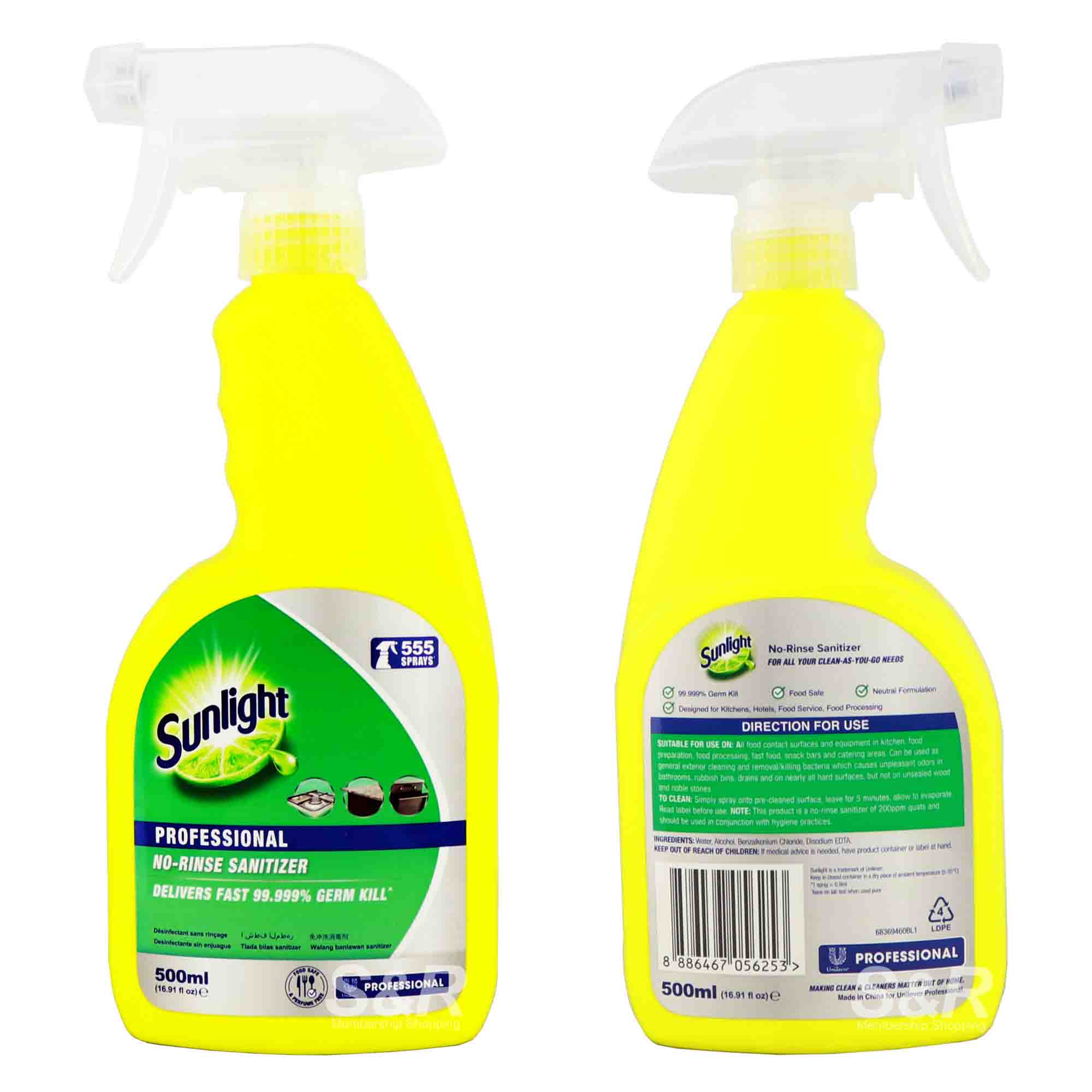 Sunlight Professional NoRinse Sanitizer 500mL
