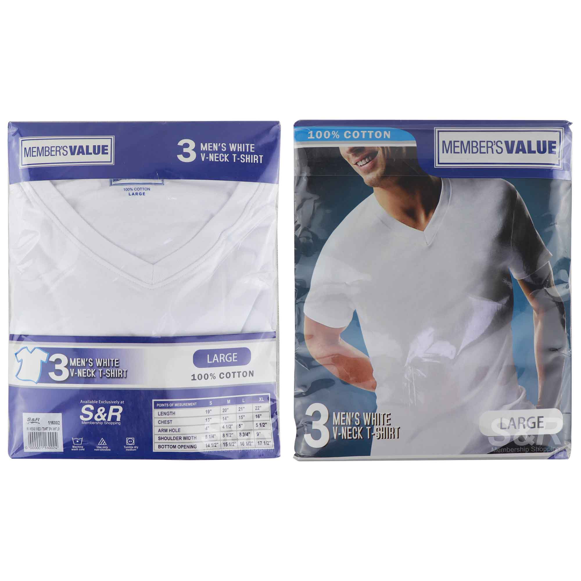 Member's Value Men's Large White