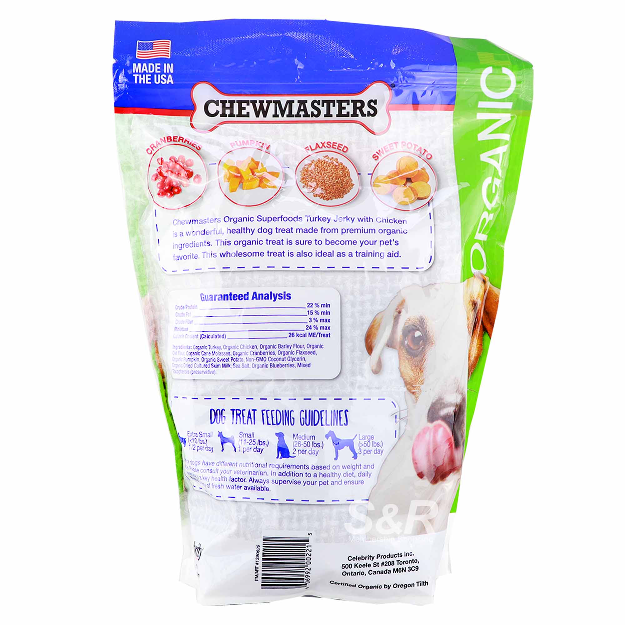 Chewmasters Organic Superfoods Turkey Jerky with Chicken