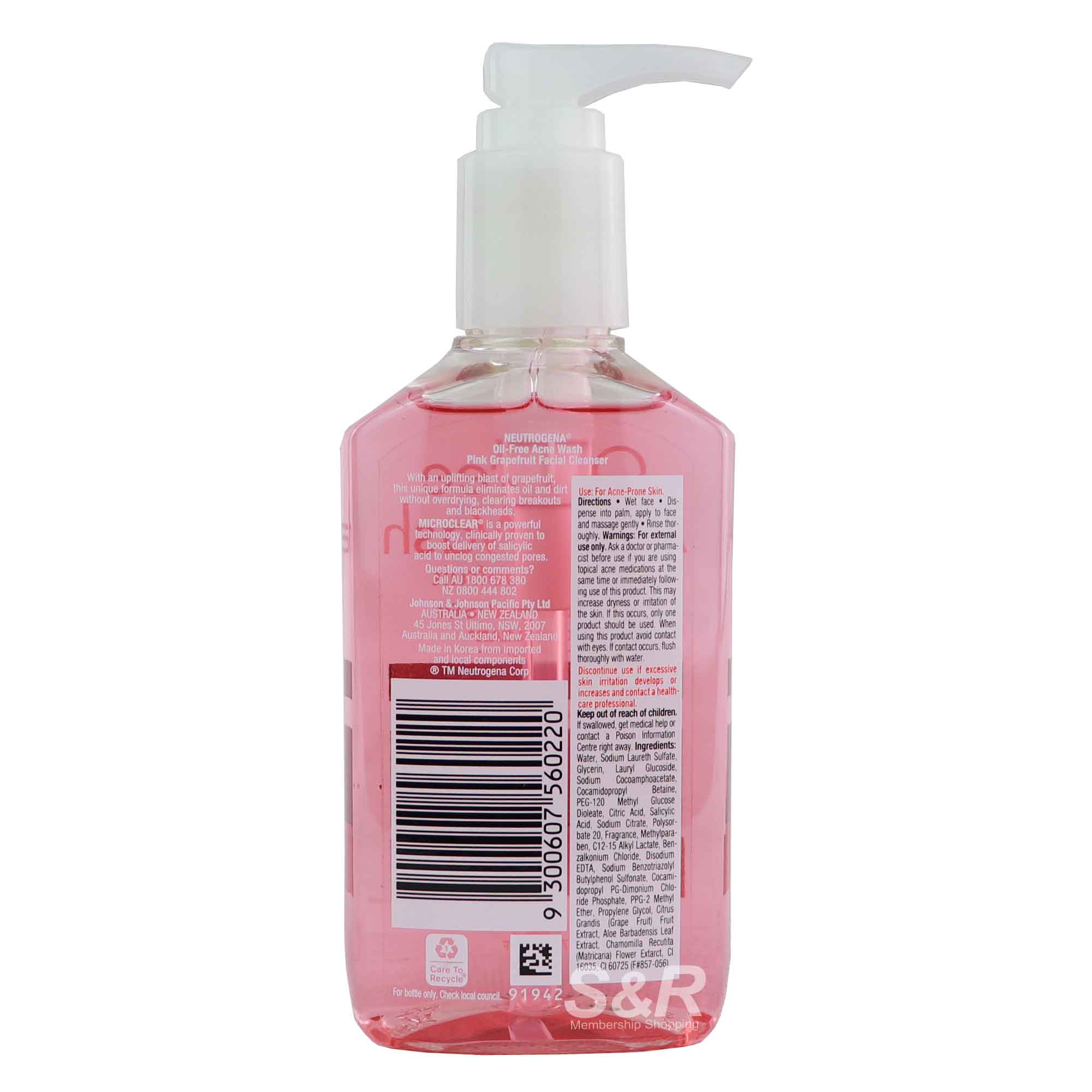 Oil-Free Acne Wash Pink Grapefruit