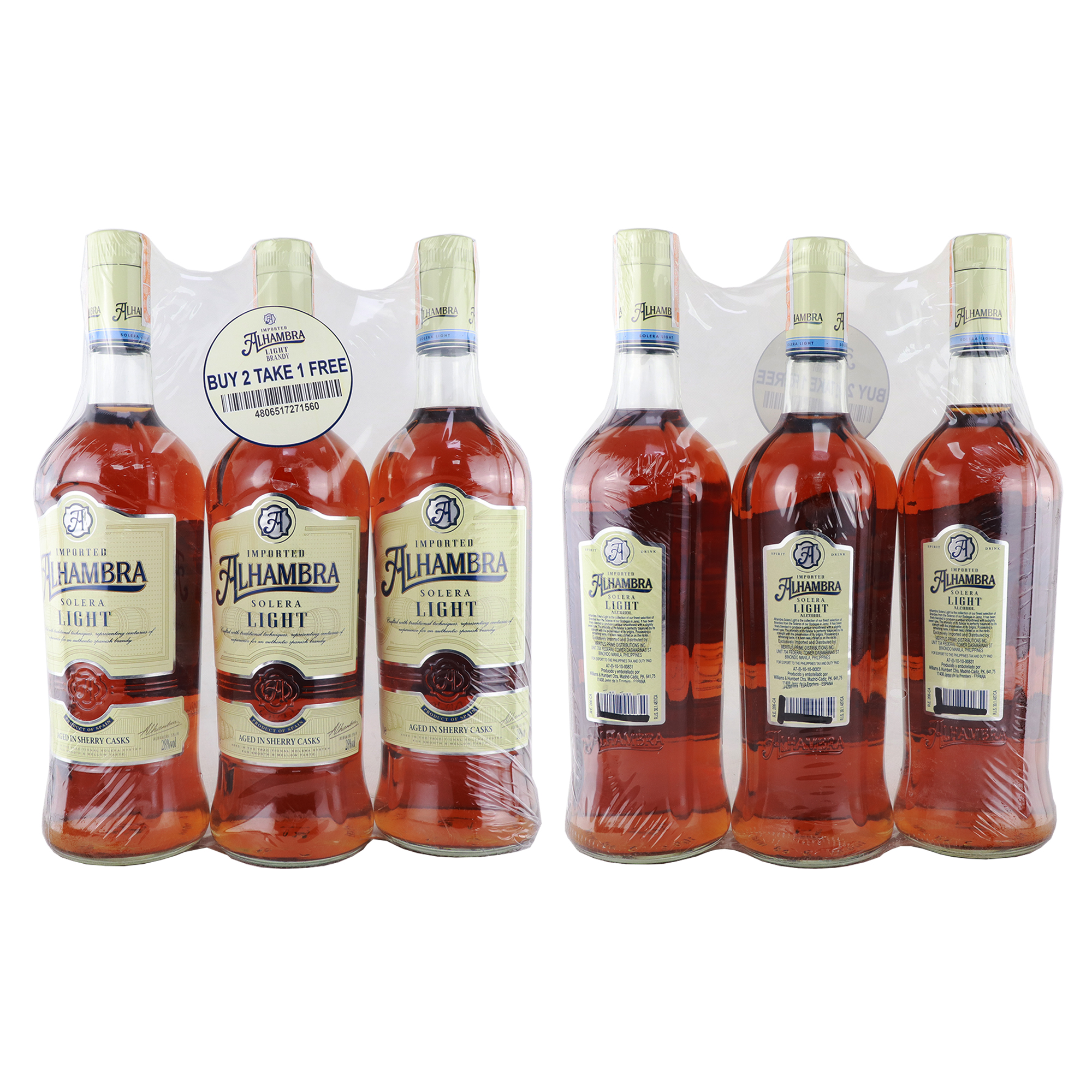 Alhambra Solera Light Brandy (1L x 3pcs)
