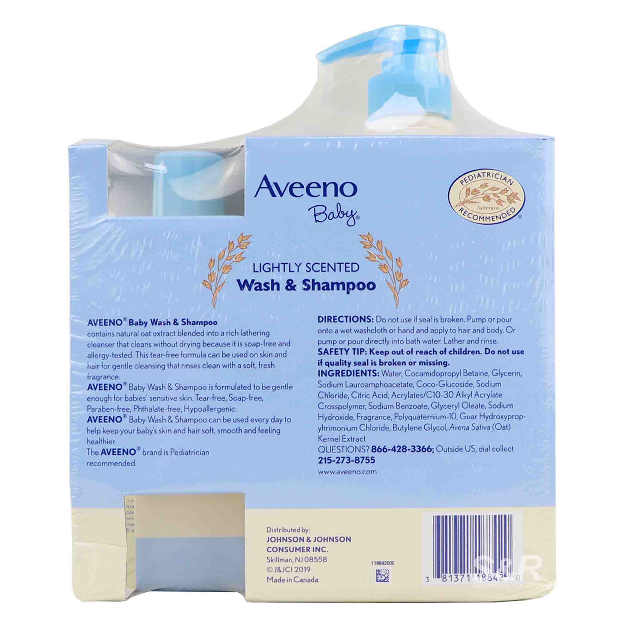 Aveeno Baby Body Wash and Shampoo 2 bottles