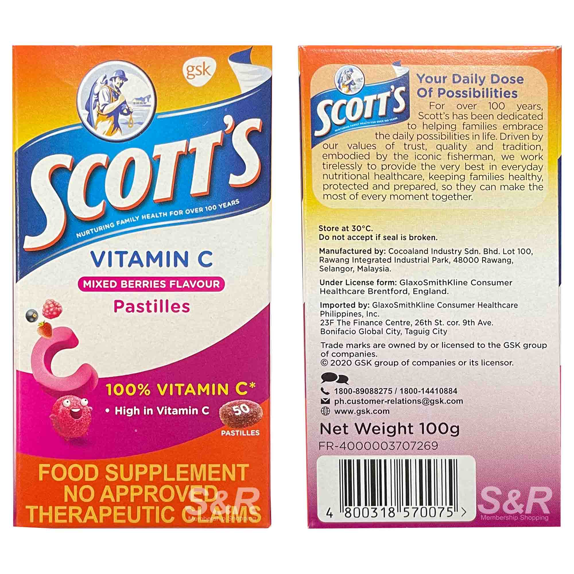 Scott's Vitamin C Mixed Berries Pastilles