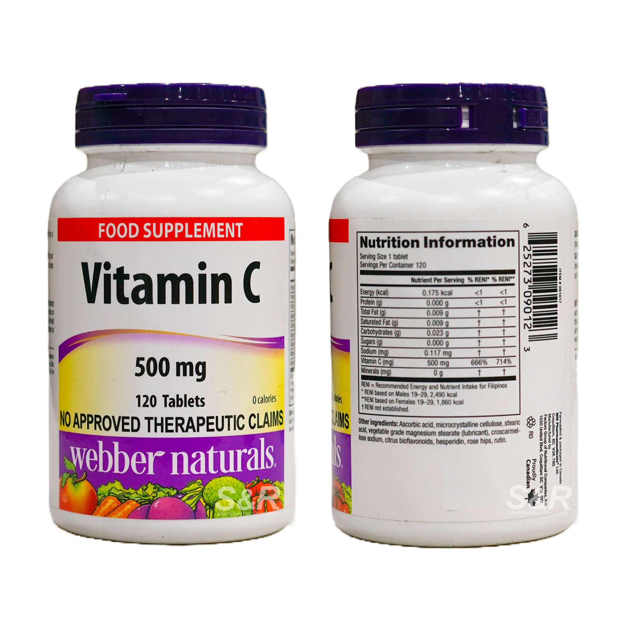 Webber Naturals 500mg Vitamin C
