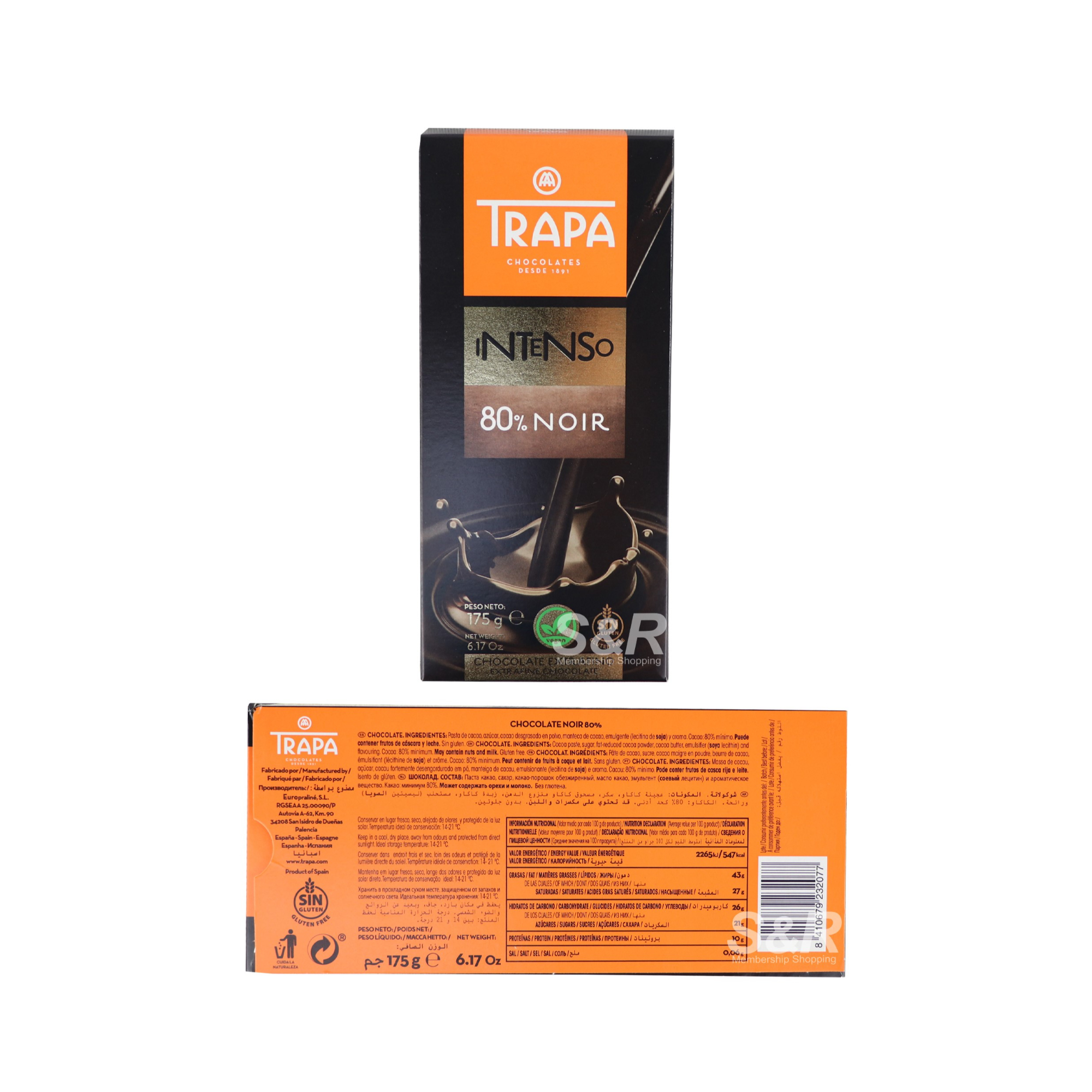 Trapa Intenso 80% Noir