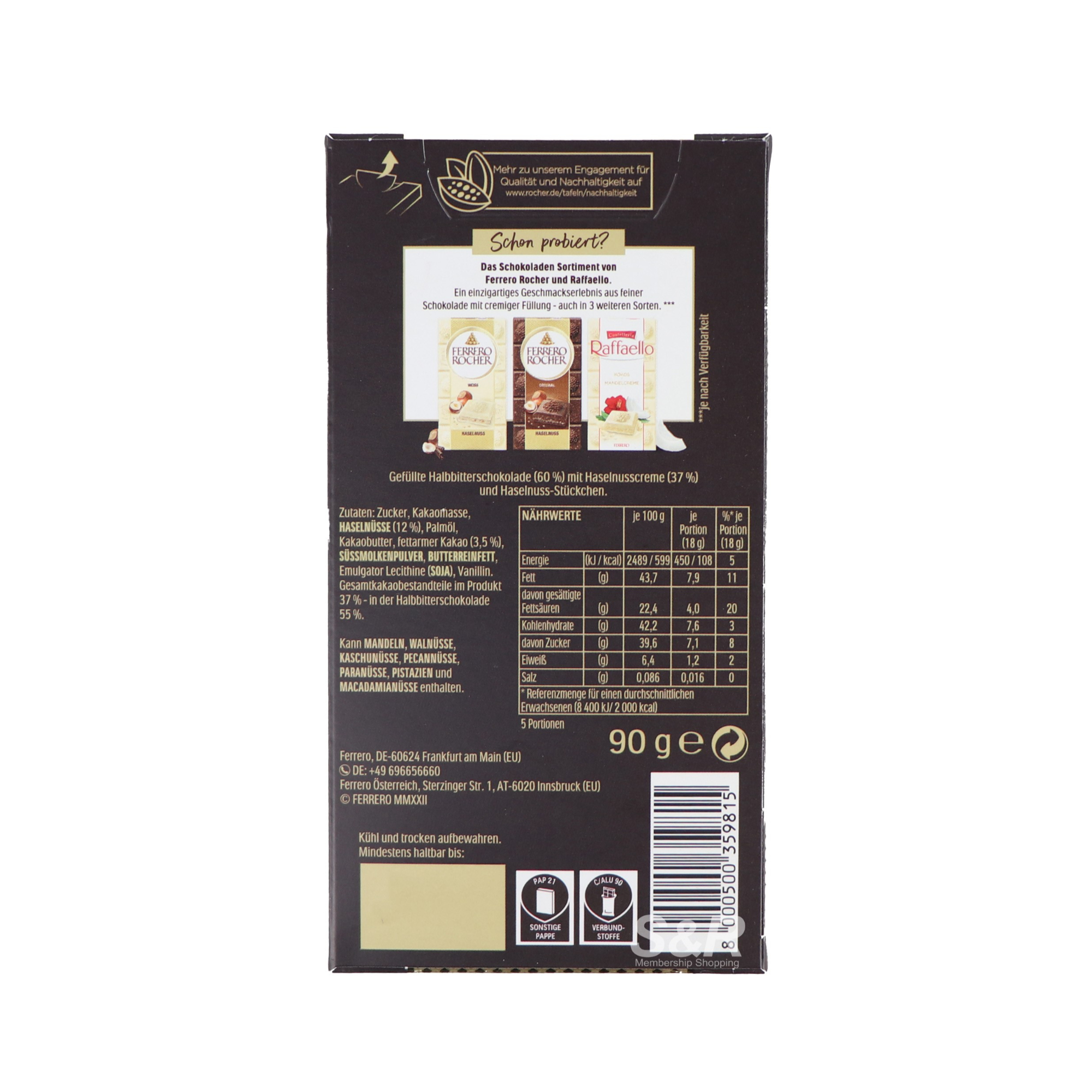 Ferrero Rocher 55% Dark Chocolate