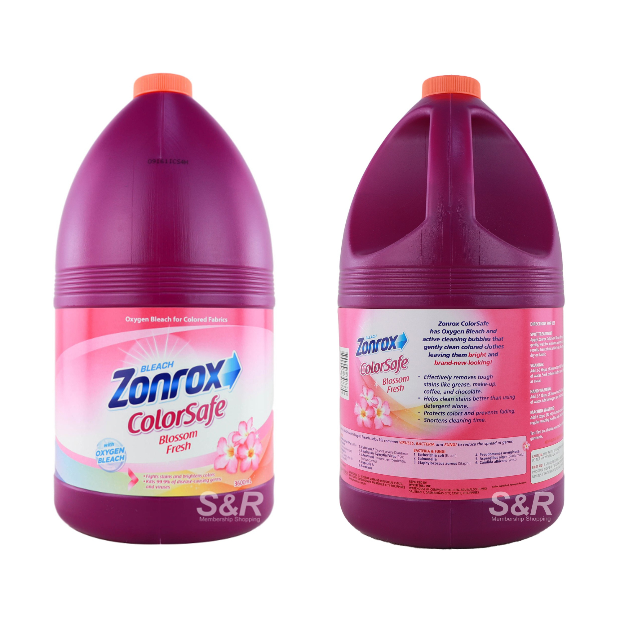 Zonrox Color Safe Blossom Fresh Bleach 3.6L