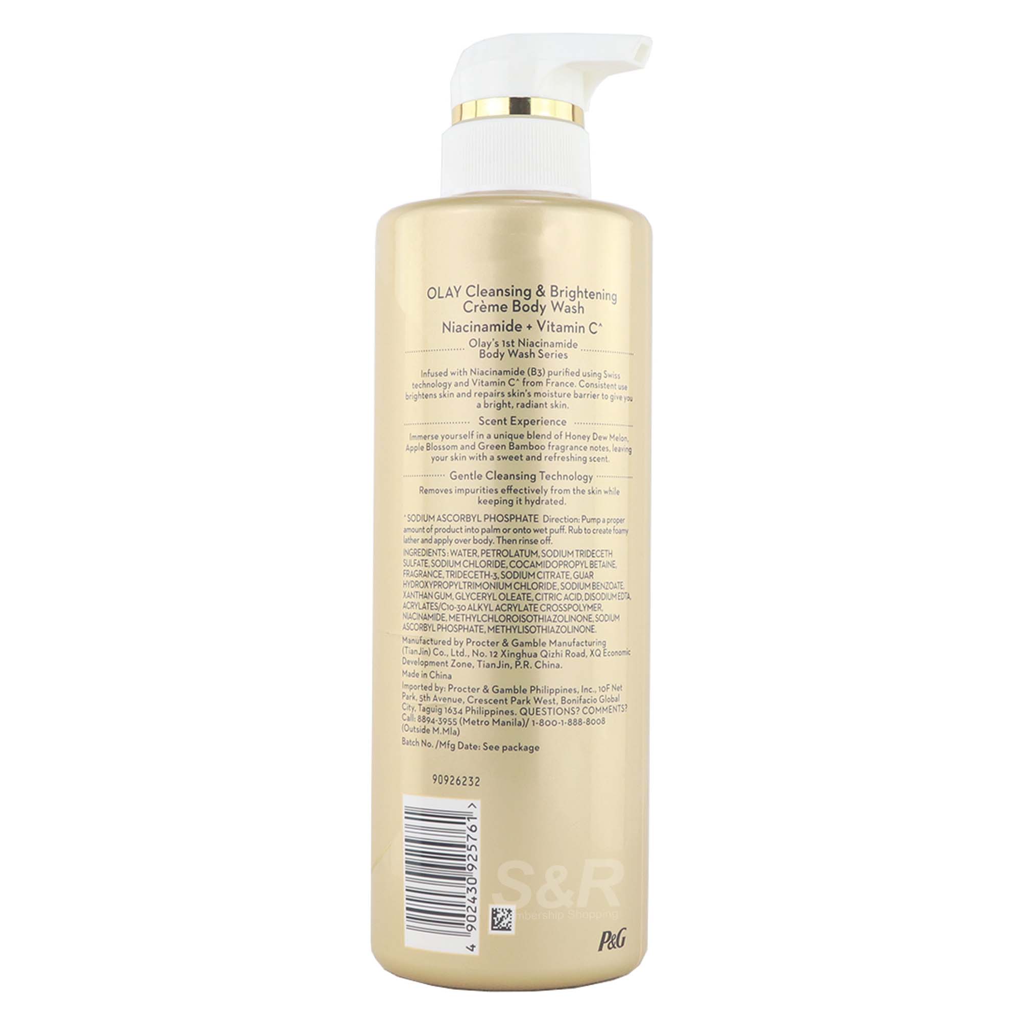 Olay Bodyscience Cleansing & Brightening Cremé Body Wash 500mL