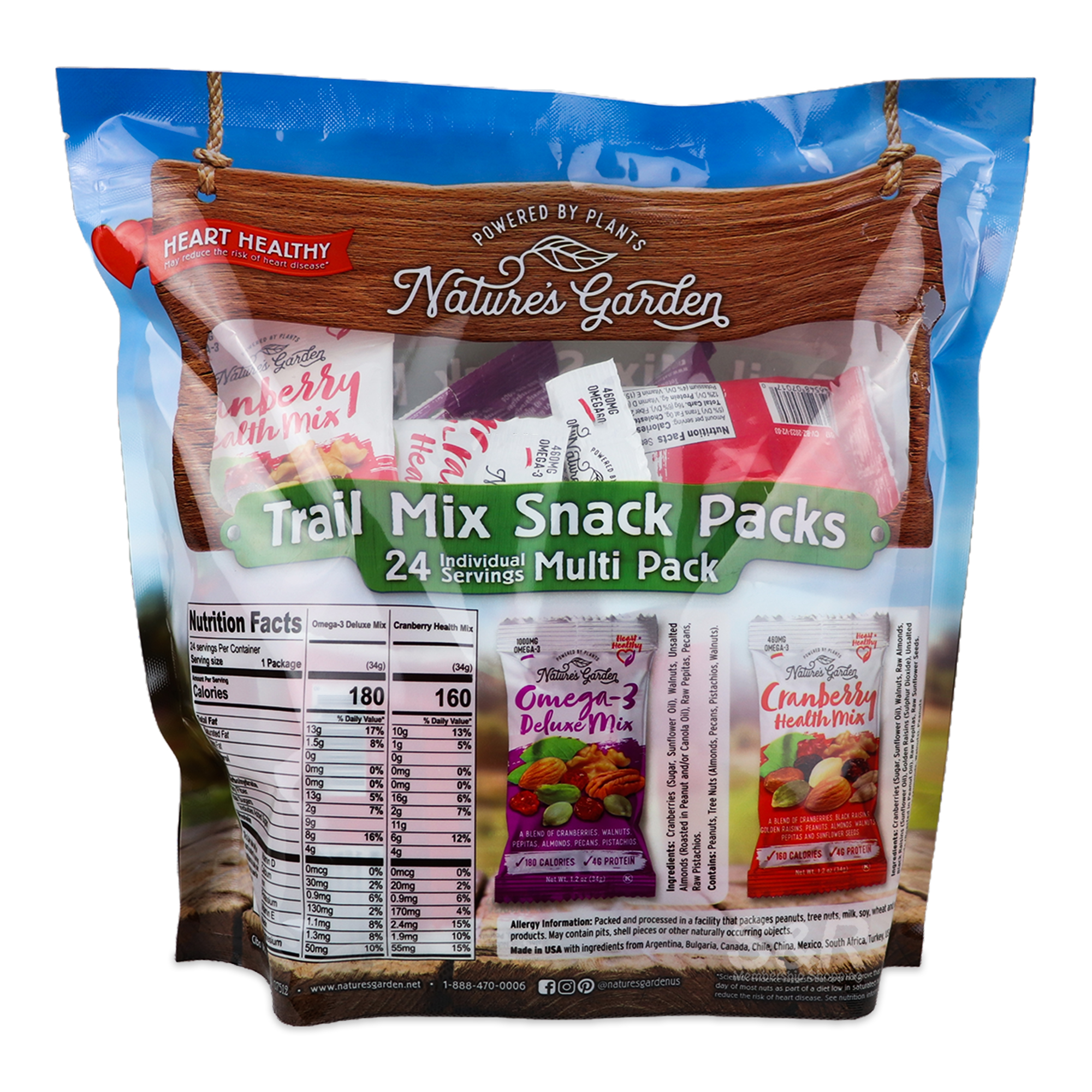 Nature's Garden Trail Mix Snack Packs 24pcs