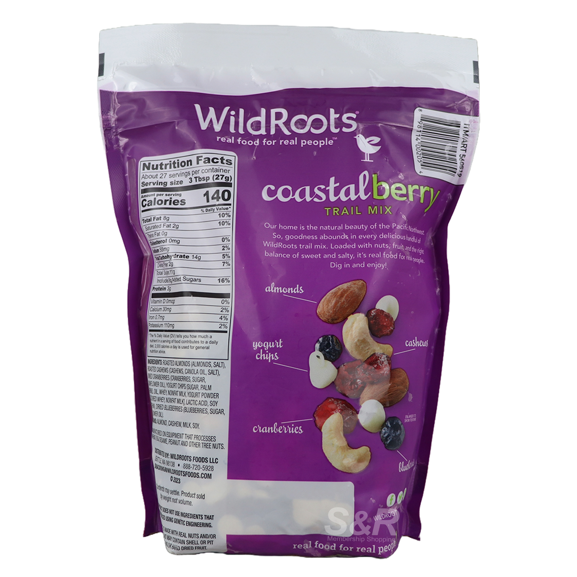 Wild Roots Coastal Berry Trail Mix 737g