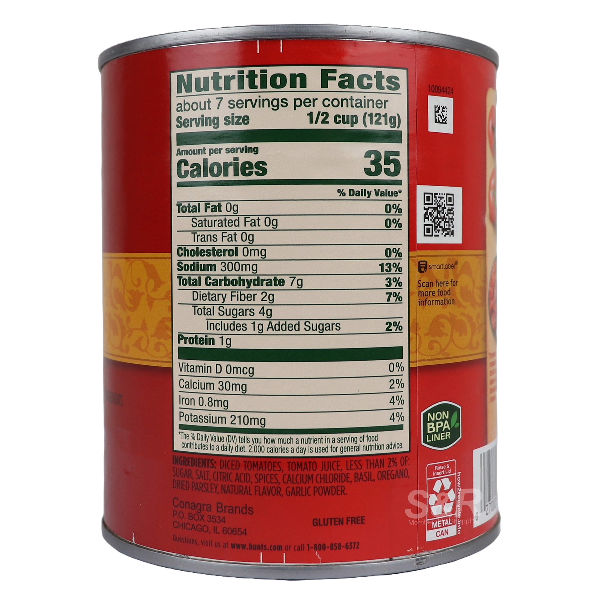 Hunt''s Diced Tomatoes with Basil, Garlic and Oregano 794g