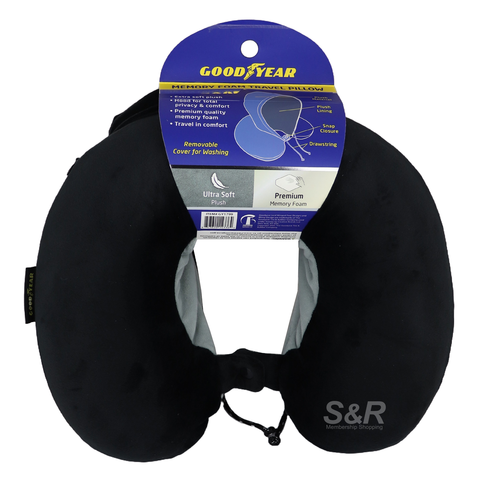 Memory foam travel pillow with hood deals