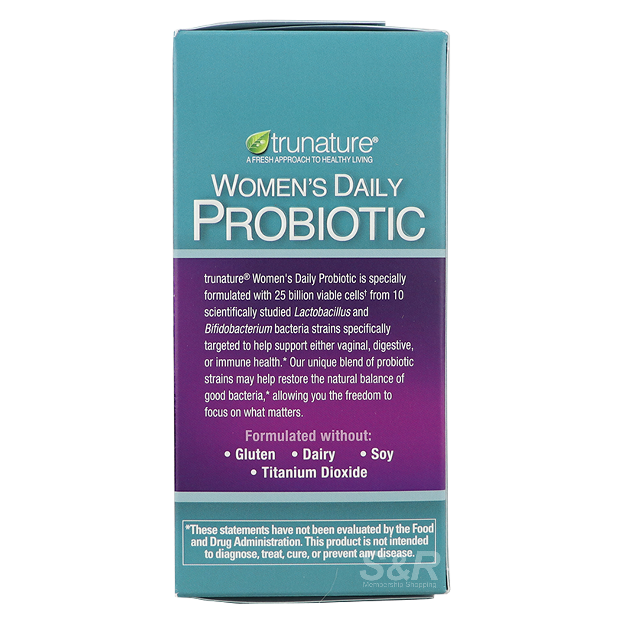 Trunature Women's Daily Probiotic 90 Vegetarian Capsules Welcome to S&R Shopping | S&R Shopping