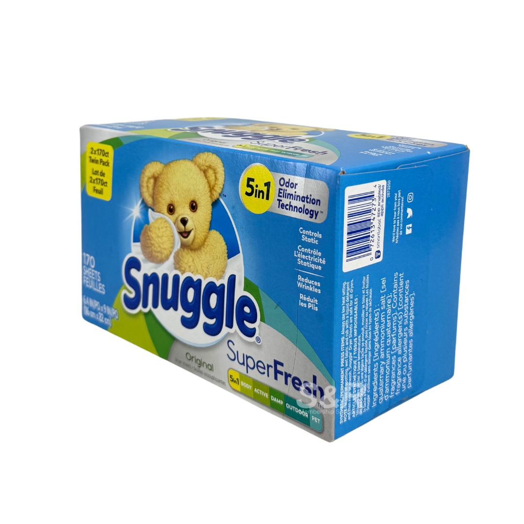 Snuggle SuperFresh Fabric Softener Dryer Sheets 170s