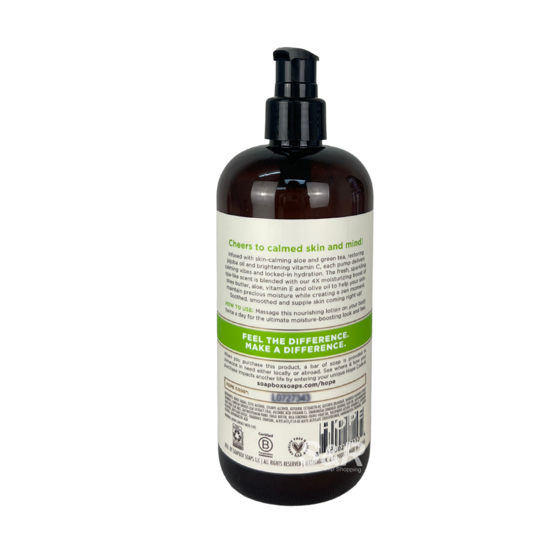 Soapbox Aloe & Green Tea Soothing Moisture Body Lotion 473mL