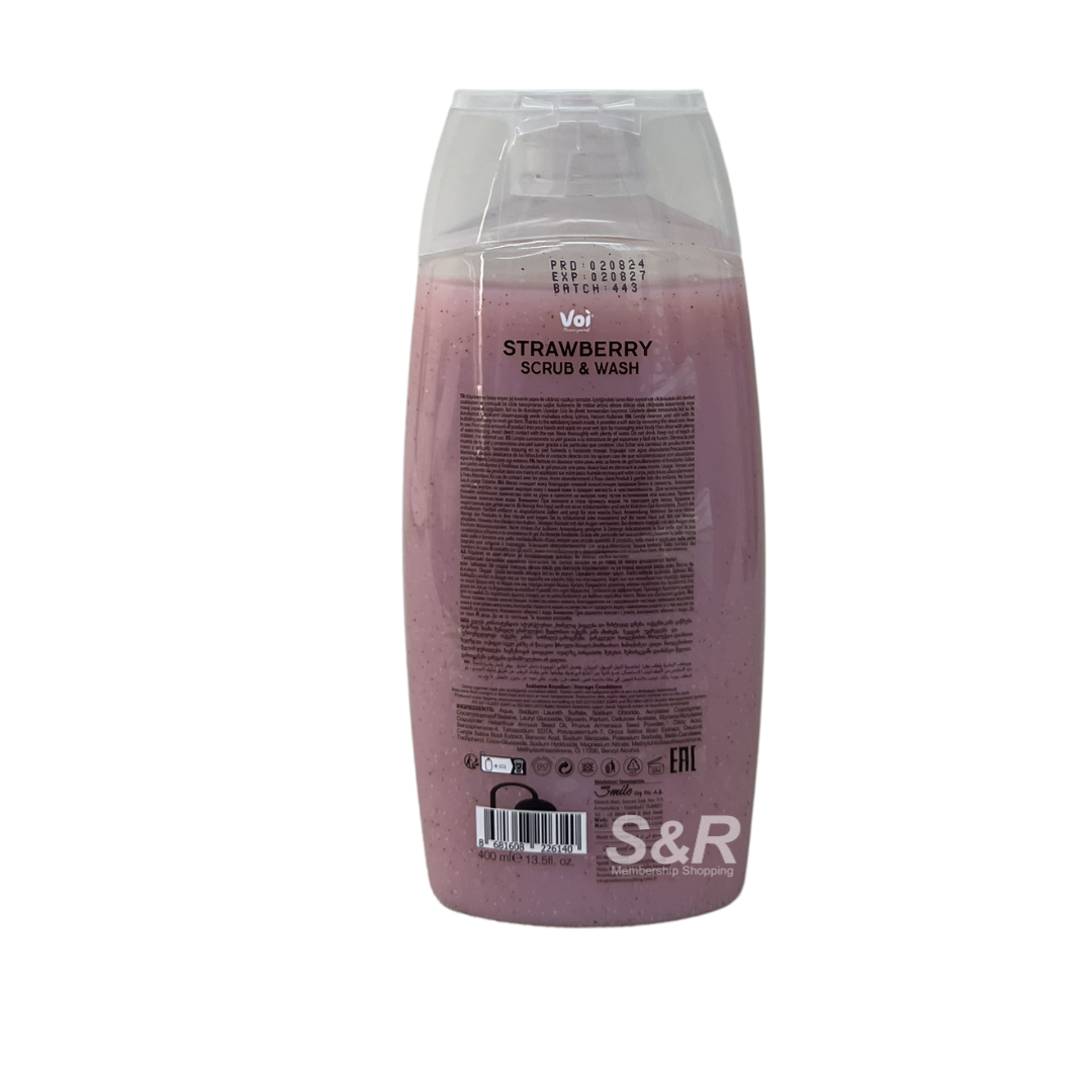 Voi Strawberry Scrub & Wash Whitening Effect 400mL