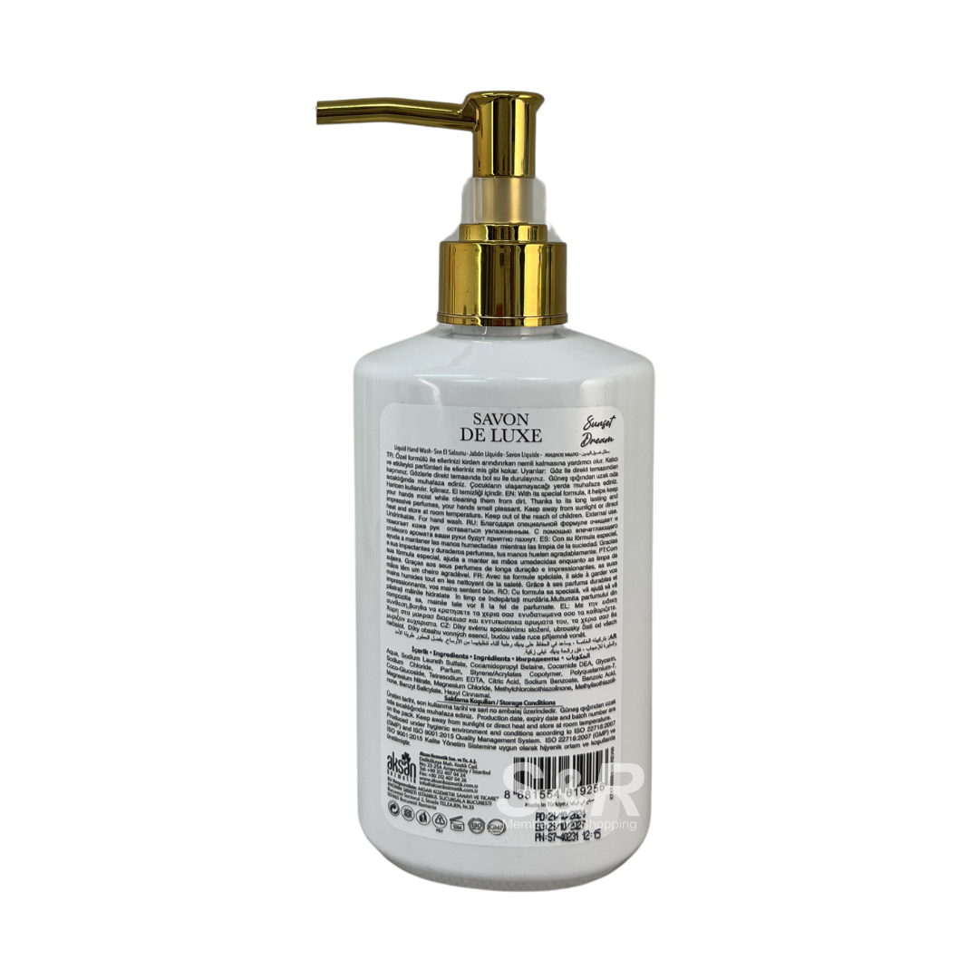 Savon De Luxe Sunset Dream Luxury Hand Soap 400mL Savon De Luxe Sunset Dream Luxury Hand Soap 400mL