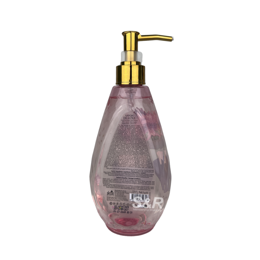 Savon De Luxe Pink Crystal Luxury Hand Soap 530mL