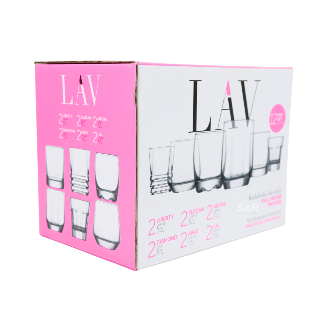 Lav Full House Parties 12-piece Glass Set