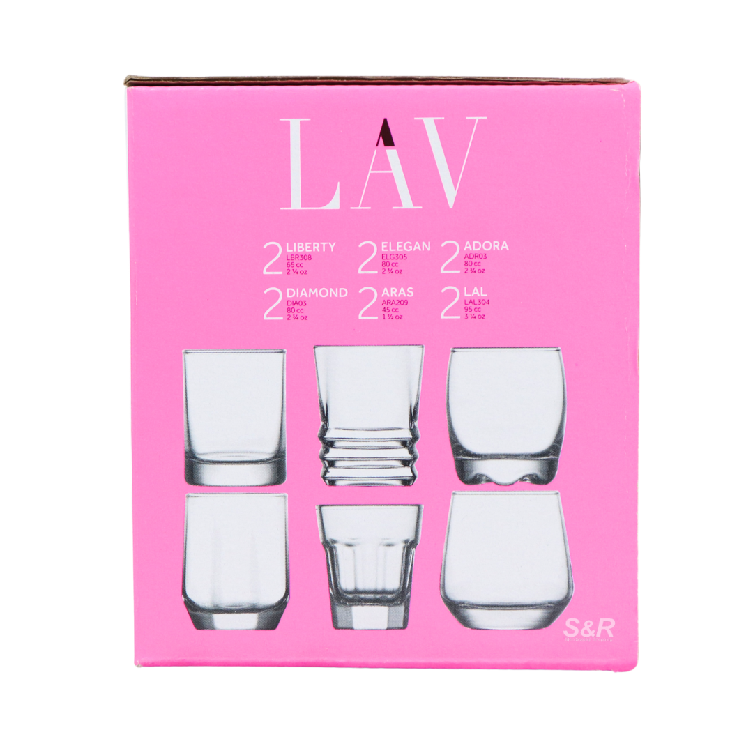 Lav Full House Parties 12-piece Glass Set