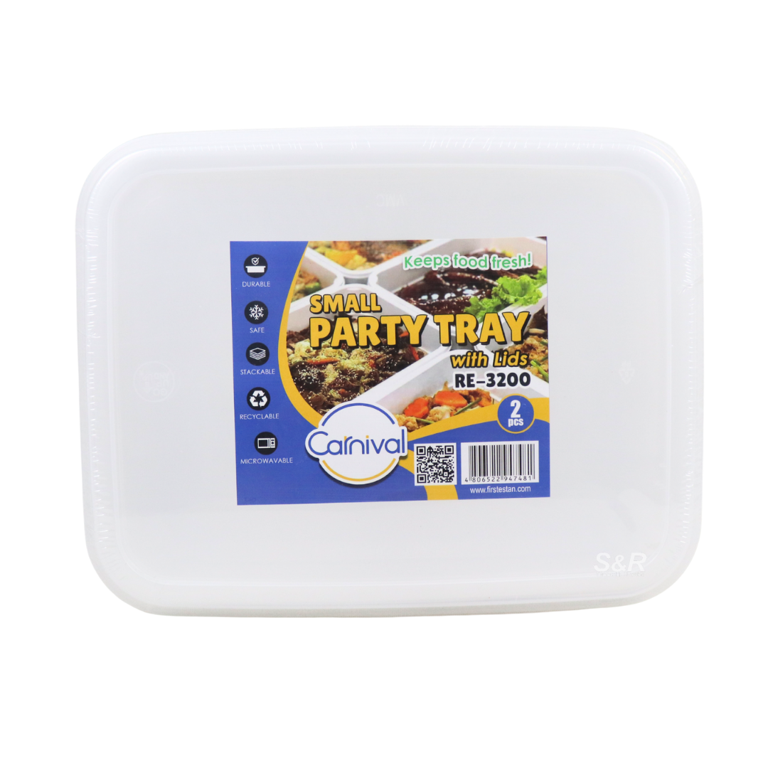 Carnival 2-piece Small Party Tray with Lids