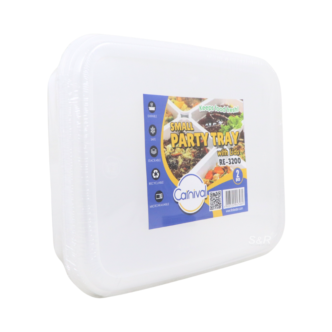 Carnival 2-piece Small Party Tray with Lids