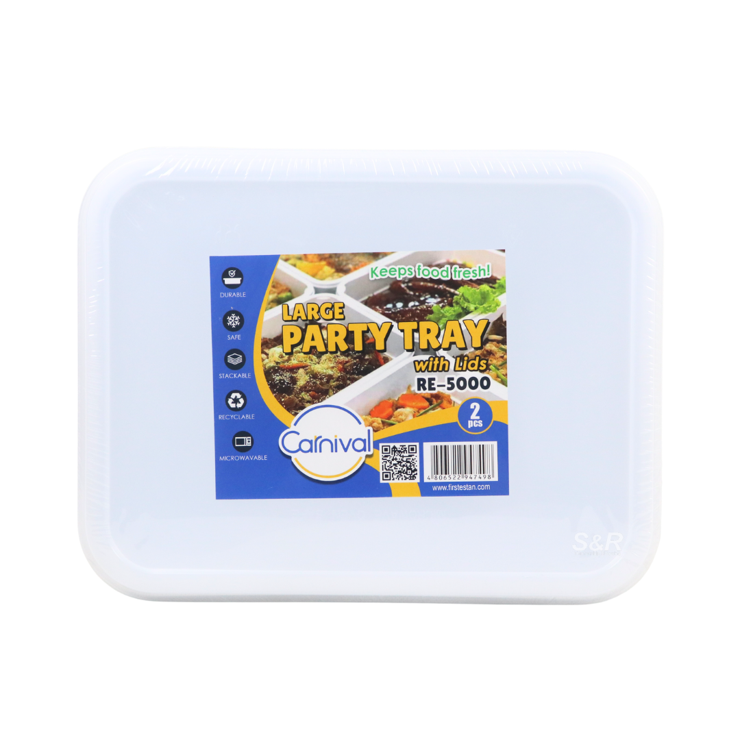 Carnival 2-piece Large Party Tray with Lids