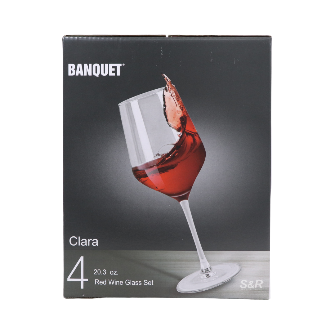 Banquet Clara 4-piece Red Wine Glass Set