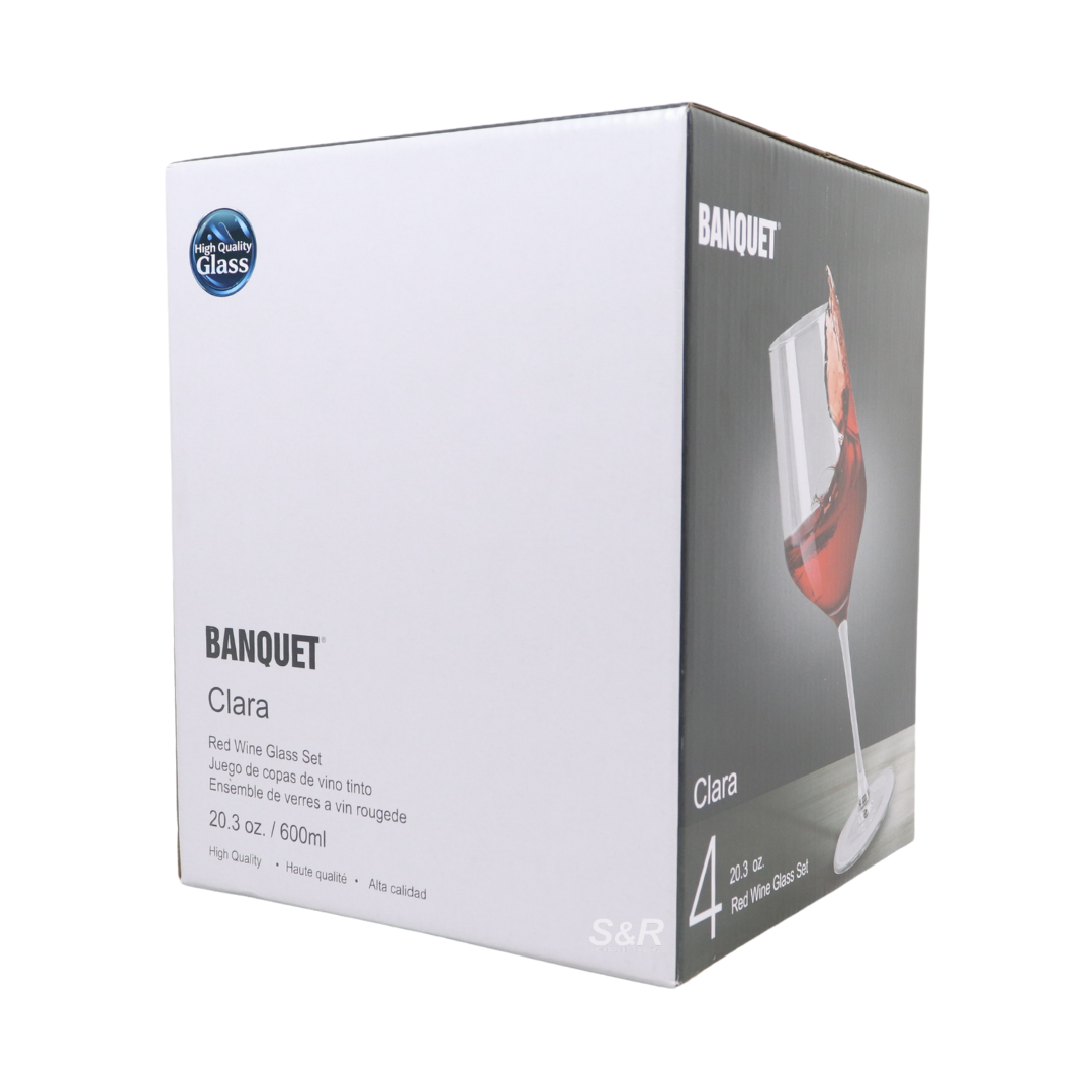 Banquet Clara 4-piece Red Wine Glass Set