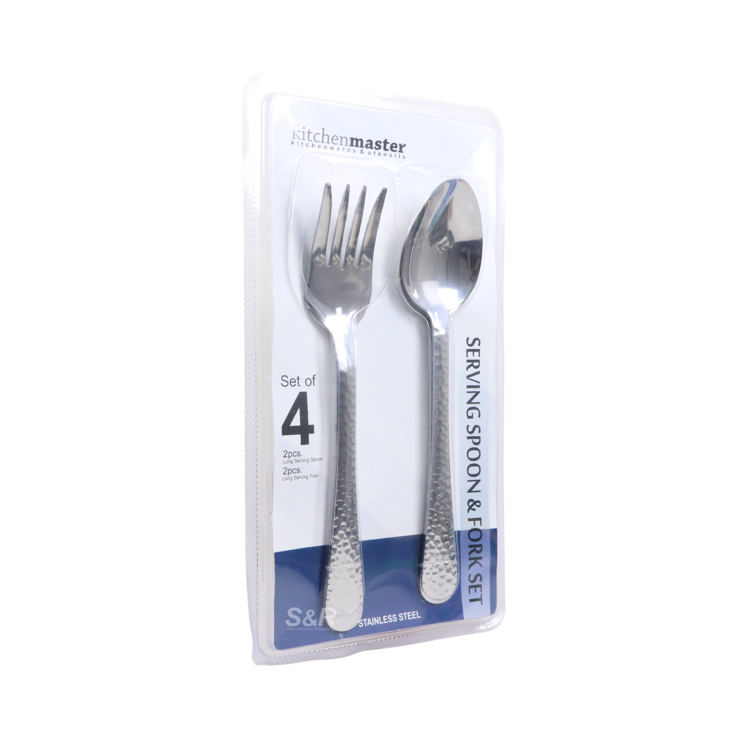 Kitchen Master Serving Spoon & Fork Set of 4