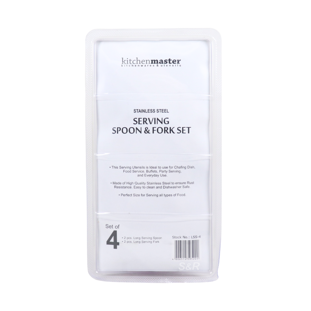 Kitchen Master Serving Spoon & Fork Set of 4