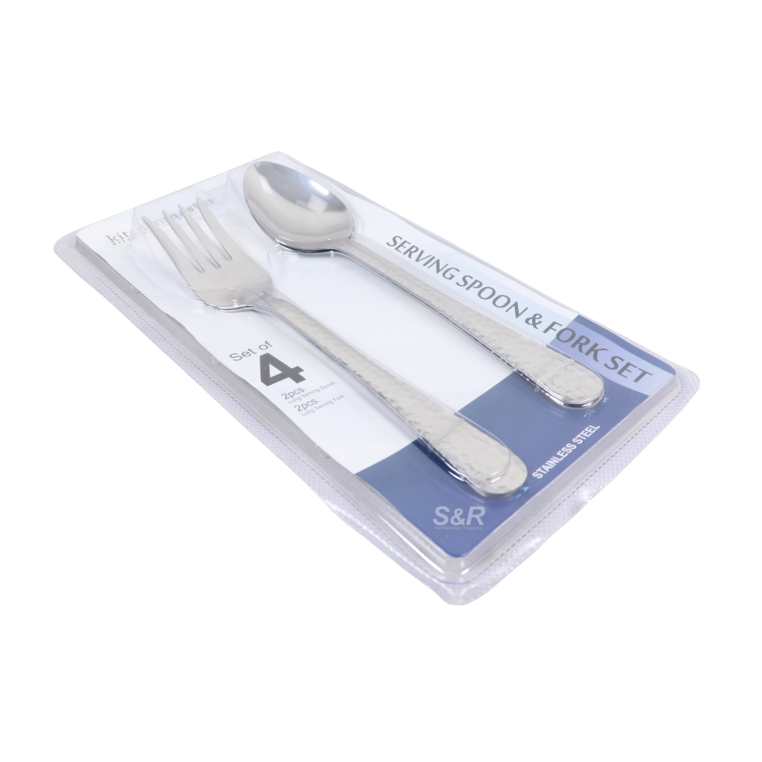 Kitchen Master Serving Spoon & Fork Set of 4