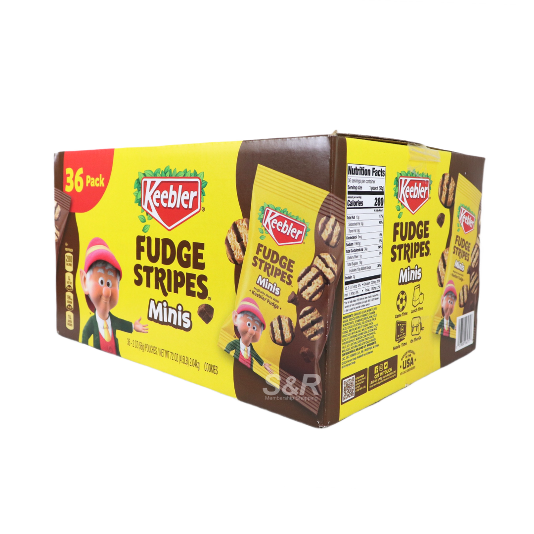 Keebler 36-pack Fudge stripes Minis 2.04kg