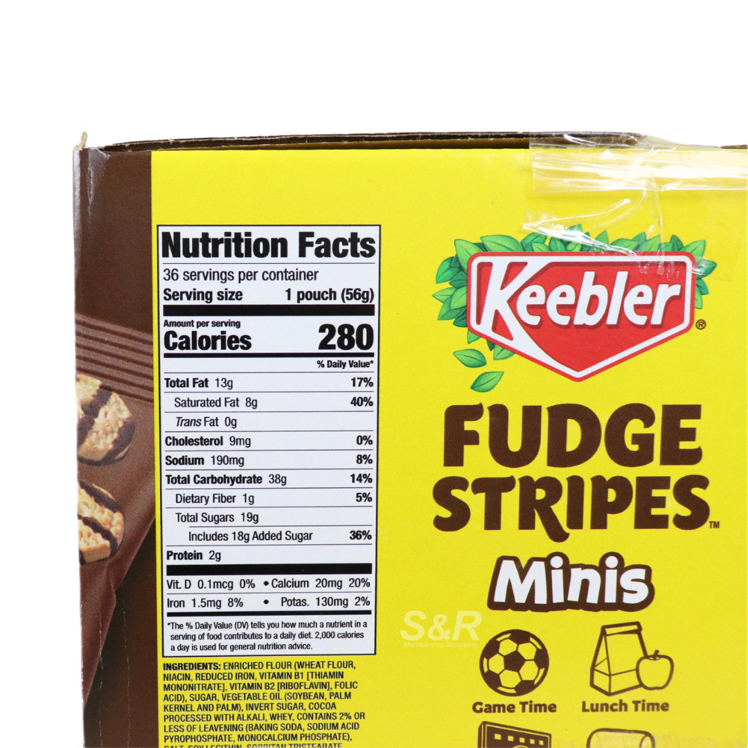 Keebler 36-pack Fudge stripes Minis 2.04kg