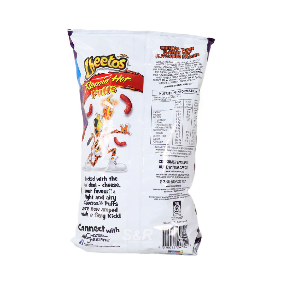 Cheetos Flamin' Hot Puffs Party Bag 150g